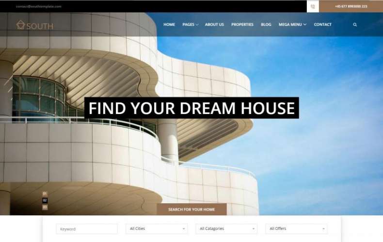 房屋别墅房地产建设设计公司网页案例图片
